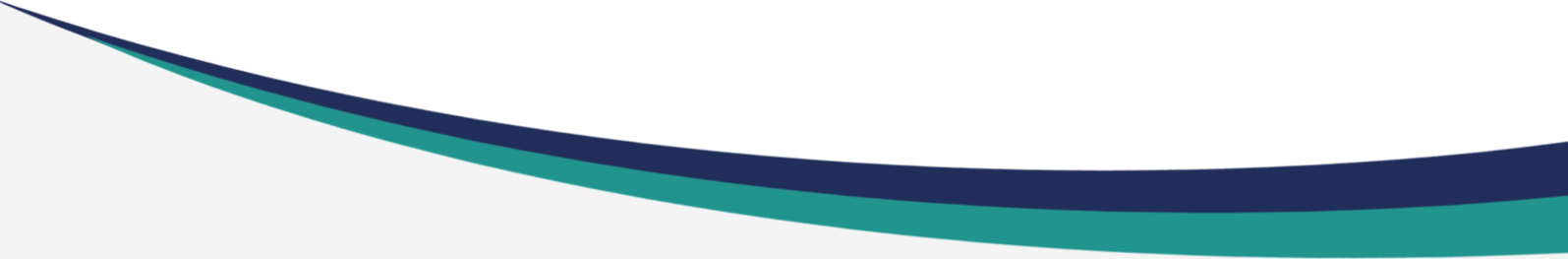 Abstract graphic showing a curved teal arch over vertical stripes in shades of teal and dark blue, creating a modern, minimalist design for pet pain management.