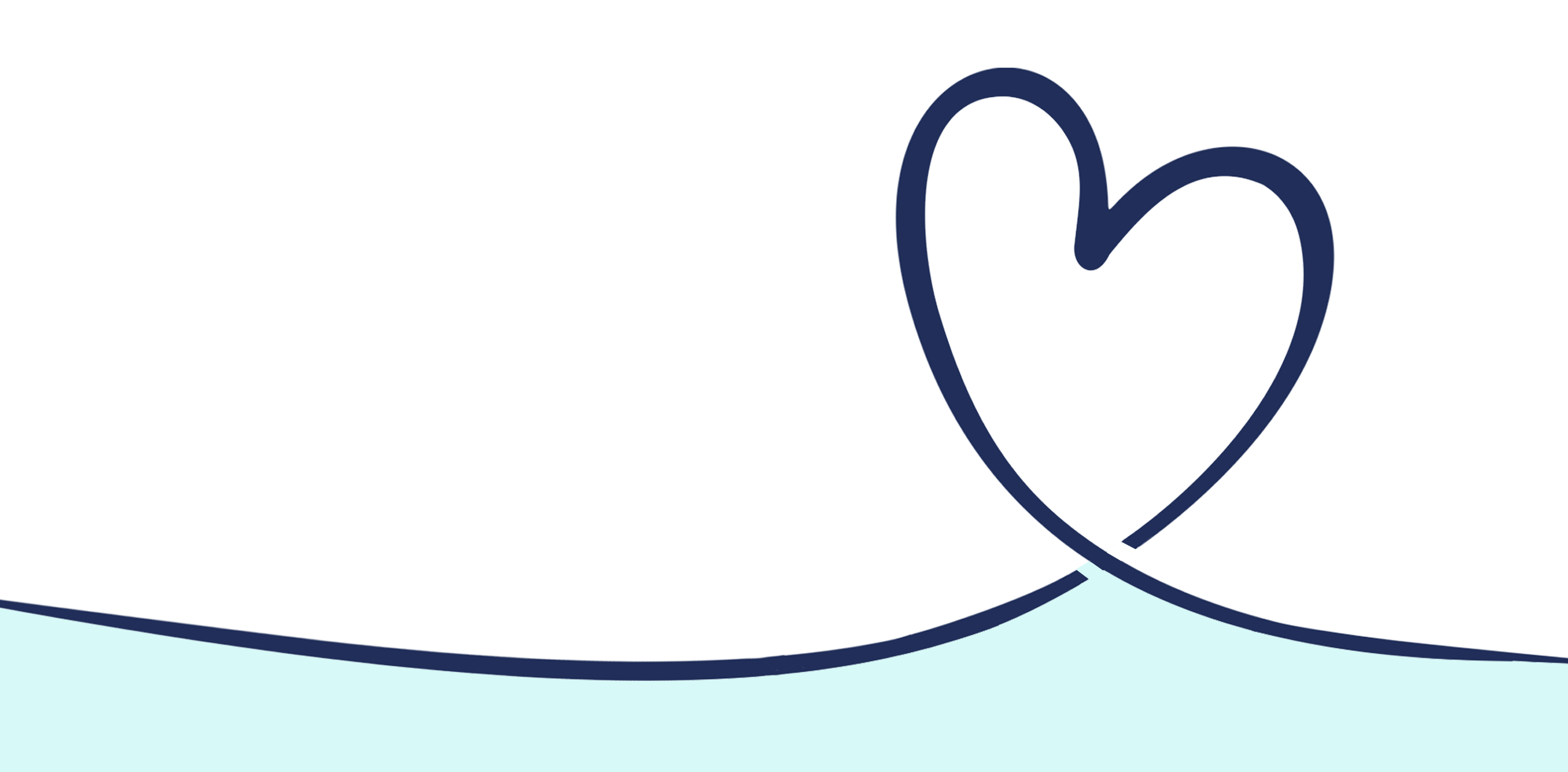 A minimalist graphic image featuring a stylized heart shape derived from a continuous dark line on a light blue background, symbolizing pet behavior guidance. The heart has a textured blue and white striped pattern.